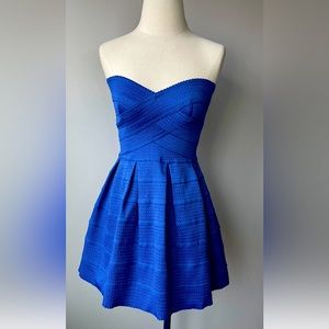 L’ATISTE by amy Strapless blue Bandage Dress from Honey